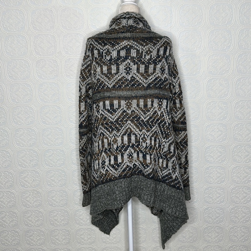Anthropologie Sweater | Staring at Stars Anthro Aztec Drape Front Cardig… - Picture 3 of 10